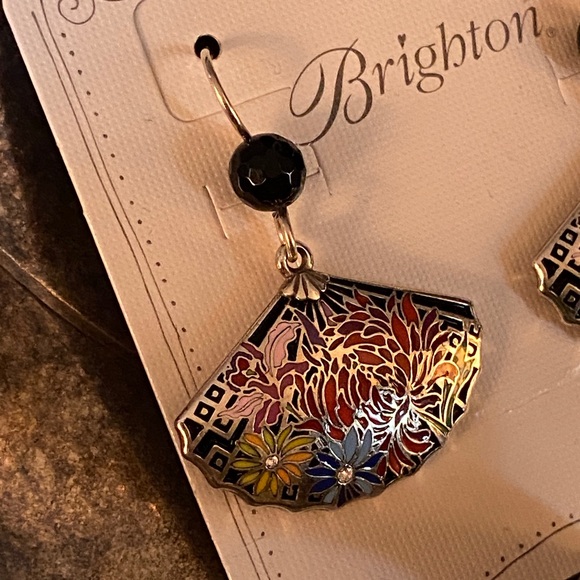 NWT, BRIGHTON “Kyoto In Bloom” Fan Earrings - Picture 4 of 7